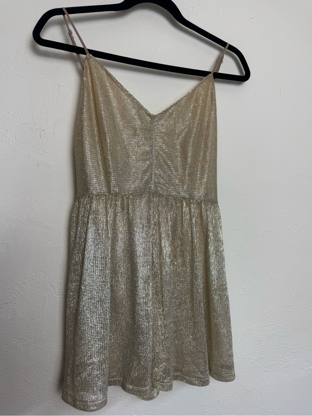 Urban Outfitters Gold Sparkly Romper‎